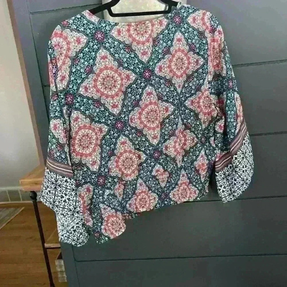 Twine & String Bohemian Flare Sleeve Crop Top‎ Size xl - Picture 4 of 5